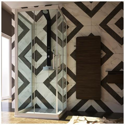 Box Doccia 3 Lati In Pvc 75x80x75 Cm H190 Vetro Trasparente Mod. Lite Profilo Bianco características