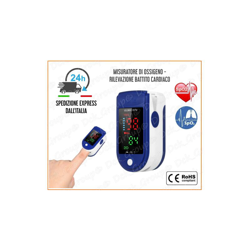 Pulsossimetro Saturimetro da Dito Misuratore di Ossigeno Portatile Misura Battiti Cardiaci Saturazione - DCK GROUP en oferta