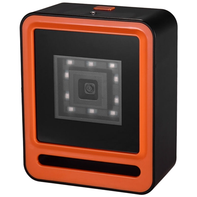Piattaforma di scansione del codice QR Pistola di scansione Scansione di pagamento dello schermo del telefono cellulare del supermercato Arancione