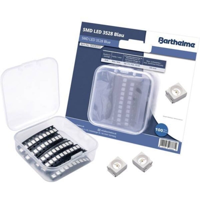 Barthelme Kit LED SMD 3528 Blu 320 mcd 120 ° 18 mA 3 V Bulk