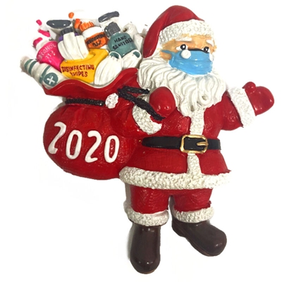 Natale decorazioni zaino resina testa di Babbo Natale - ASUPERMALL