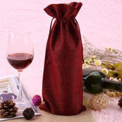 15 * 35cm di lino coulisse borse sacchetto del vino vino rosso vino giallo Burhgundy 1 - ASUPERMALL características