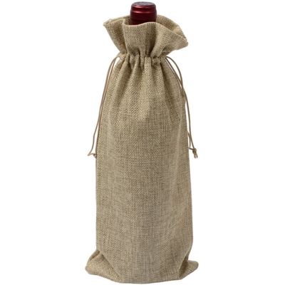 15 * 35cm colore giallo lino coulisse borse vino sacchetto del vino iuta grezza Khaki 1 - ASUPERMALL