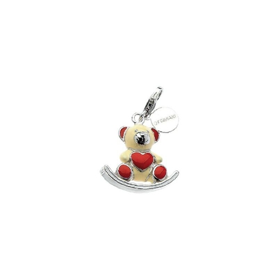Charm Animali - Ciondolo, Accessorio - Per Bracciale, Braccialetto, Collana, Pendente - Rosso in Argento, Smalto, 1,9 x 2,9 cm - OTTAVIANI BY