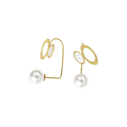 Orecchini Fantasia - Gioielli - da Donna - Oro in Zinco, Ottone, Perle, 1,3 x 3,1 cm - OTTAVIANI BY HOMEMANIA en oferta