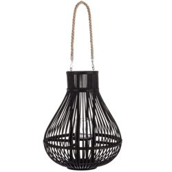 Lanterna con manico da esterno nera in bamboo h 25 cm decorazione giardino - ANDREA BIZZOTTO precio