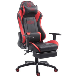 Sedia Ufficio Racing Shift XL in Similpelle I Poltrona Pc Gaming Carico Max 150 kg I Poltrona Set-Up Gamer Doppio Cuscino Nero Rosso con Poggiapiedi precio