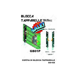 Bloccatapparella Giblock Acciaio Nero Con Viti 190X20X20H Coppia - Disec en oferta