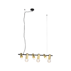 QAZQA Lampada a sospensione tavolo soggiorno facil - Moderno - Acciaio - Oro/Ottone/Nero - Oblungo Max. 6 x Watt precio