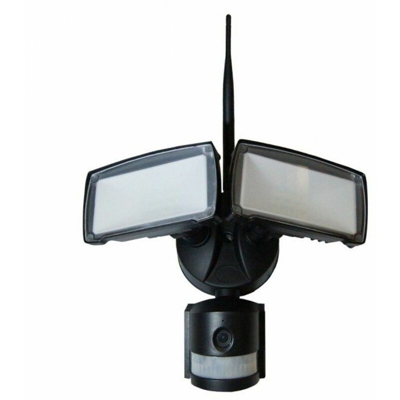 V-Tac VT-4818 Faro led 18W con sensore PIR e telecamera WiFi gestibile da smartphone Nero IP44 - SKU 5917
