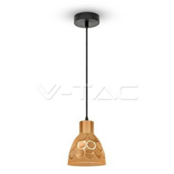 Lampadario LED V-TAC a Cono in Metallo con Portalampada E27 (Max 60W) Colore Oro Rosa a Specchio Ø150mm en oferta