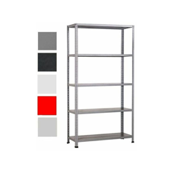 Scaffale 5 Ripiani 100x40x185 Portata 80kg a Ripiano Grigio - Grima en oferta