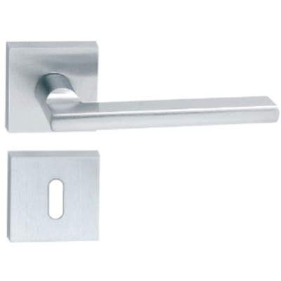 Maniglia con rosetta ottone cromo satinato frascio serie metro - Salone