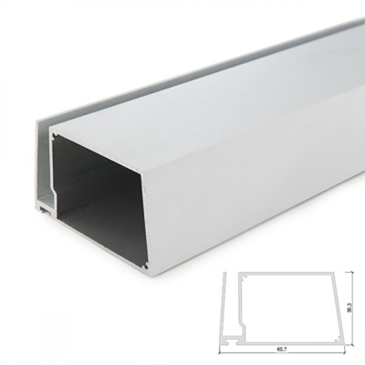 Greenice - Profilo Alluminio Per Striscia Led Ripiani Bicchiere Spessore 8Mm - Custodia Del Trasformatore - Striscia x 2M (SU-G004-2M)