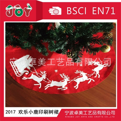 gonna albero di Natale alce stampati 1M gonna albero rosso - ASUPERMALL