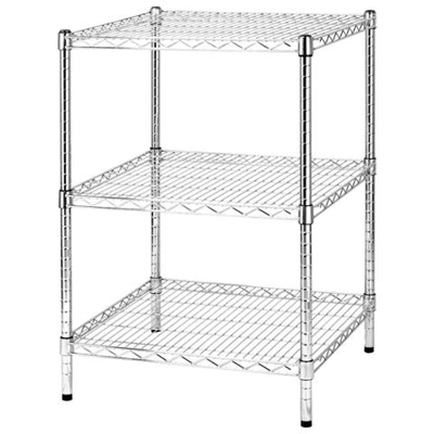 Scaffale Tre Ripiani Robusto Cm 60 X 60 X H. 90 Libreria Heavy In Acciaio Cromato Kit Archimede