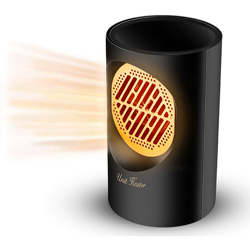 ZN-AZ-DNQ-002 piccole velocita delle famiglie termoventilatore calda per il riscaldamento desktop mini nera UE - ASUPERMALL precio