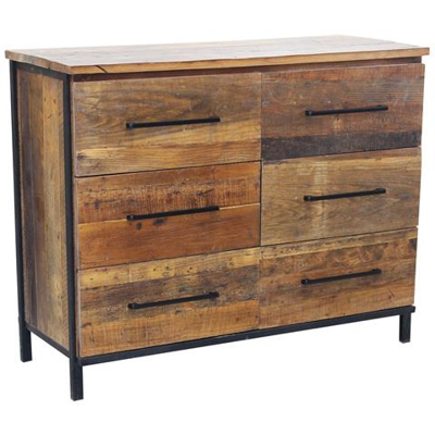 Rune - Cassettiera Moderna In Legno Con Sei Cassetti