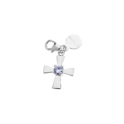 Charm Fantasia - Ciondolo, Accessorio - Per Bracciale, Braccialetto, Collana, Pendente - Bianco in Argento, Smalto, 1,3 x 2,7 cm - OTTAVIANI BY