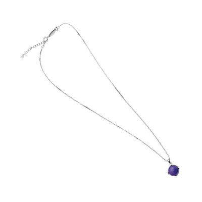 Collana Fantasia - Ciondolo, Pendente - da Donna - Viola in Argento, Cristallo, 44,3 cm - OTTAVIANI BY HOMEMANIA