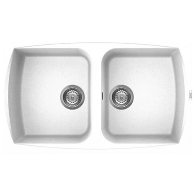 Lavello Cucina Granitek 2 Vasche Bianco Titano Serie Living