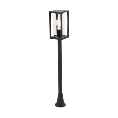 QAZQA Palo da giardino charlois - Design - Alluminio,Plastico - Nero/Trasparente - Oblungo Max. 1 x Watt