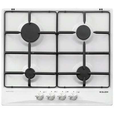 Piano Cottura GT64WH a Gas 4 Fuochi Gas Colore Bianco con FSD