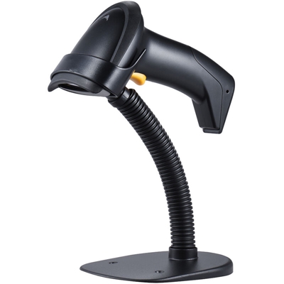 Scanner di codici laser portatile wireless 2.4G con ricevitore e staffa Cavo di ricarica USB nero - ASUPERMALL