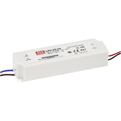 Mean Well LPV-35-12 Trasformatore per LED Tensione costante 36 W 0 - 3 A 12 V/DC non dimmerabile, Protezione sovraccari