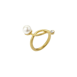 Anello Fantasia - Gioiello, Elegante - da Donna - Oro in Zinco, Ottone, Perle, Taglia 14 - OTTAVIANI BY HOMEMANIA en oferta