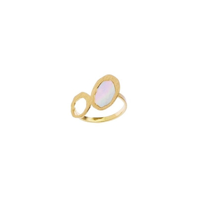 Anello Fantasia - Gioiello, Elegante - da Donna - Oro in Zinco, Ottone, Madreperla, Taglia 14 - OTTAVIANI BY HOMEMANIA