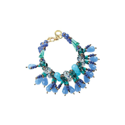 Bracciale Fantasia - Gioiello, Braccialetto - da Donna - Azzurro in Zinco, Ottone, Giada, Turchese, Cristallo, 20,5 cm - OTTAVIANI BY HOMEMANIA en oferta