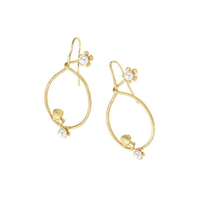 Orecchini Fantasia - Gioielli - da Donna - Oro in Zinco, Ottone, Perle, 2,3 x 4,1 cm - OTTAVIANI BY HOMEMANIA