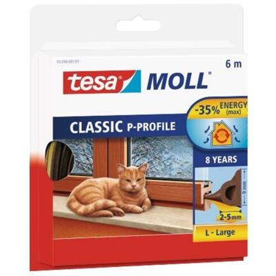 tesa Profilo finestra - Türmoll P-Profilo 5390 W9mmxH5,5mmxL6m marrone TESAMOLL