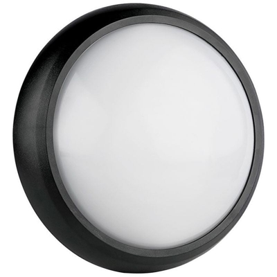 plafoniera led impermeabile 120° 220-240 volt 8 watt A+ IP54 bianco naturale esterno nero tec 611824 - V-TAC