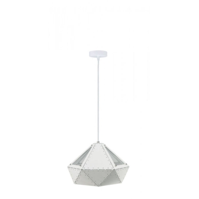 VT-7310 Lampadario a sospensione 1MT E27 in metallo forma prisma colore bianco IP20 - SKU 3948 - V-tac