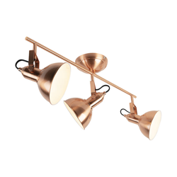 QAZQA Faretto tommy sl - Industriale - Acciaio - Rame - Tondo/Oblungo Max. 3 x Watt en oferta