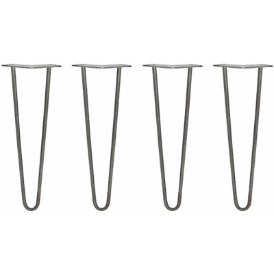 Bc-elec - ATL-2-36S 4 Gambe del tavolo 36cm, panca, acciaio verniciato, Gambe del mobile, Gambe del tavolo in metallo