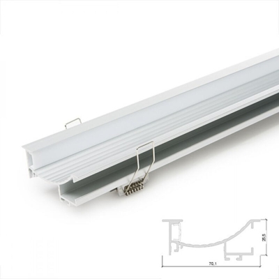 Profilo Alluminio Per Striscia Led Per Le Scale - Diffusore Latteo -Striscia Led x 1M (SU-W003) - GREENICE