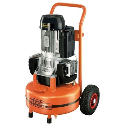 Compressore secco Gentilin silenziato 2,2Kw 3Hp serbatoio 24Lt rumore 80dB
