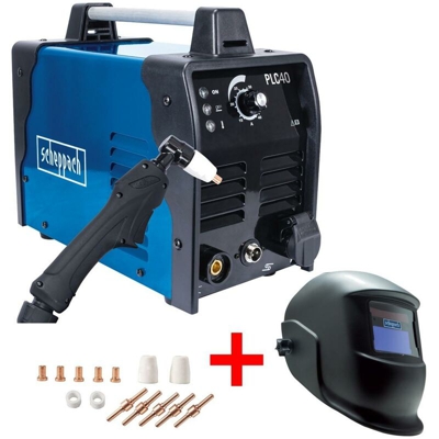 Taglierina Al Plasma Aria Taglio 12 Mm Scheppach Plc40 + 14 Accessori + Maschera