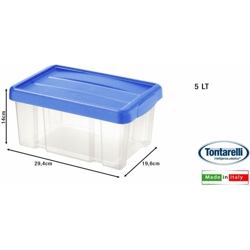 Storage Box Cm.20X30 Cop/Scatto Trasp./Azzurro - BIGHOUSE IT en oferta