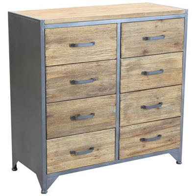 Dami - Cassettiera In Legno E Metallo