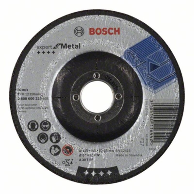Disco di sgrossatura con centro depresso 125 mm 22.23 mm Bosch Accessories 2608600223 1 pz.
