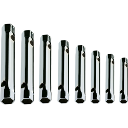 KLASS - SERIE 8 CHIAVI A TUBO DOPPIE ESAGONALI DA MM 6X7 AL 20X22 in acciaio finitura zincata en oferta