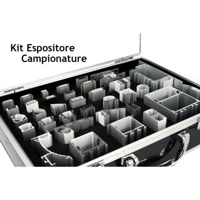 Kit Espositore Campioni Profilati Alluminino e Diffusore Con Valigetta Totale 35 Modelli - LEDLUX