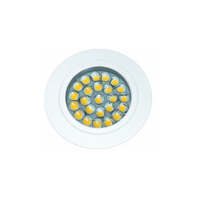 Mini Faretto Led Da Incasso Dimmerabile Touch On Off Carcassa Argento Satinato Luce Caldo 3000K DC12V 2,5W Rotondo Foro 60mm - LEDLUX