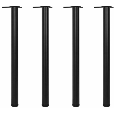 Vidaxl - Set 4 gambe nere per tavolo regolabili in altezza 870 mm