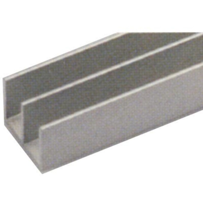 PROFILO in ALLUMINIO ARGENTO mod. CANALINO DOPPIA U 20X18X1 mm 2 Metri conf. 5pz - ARCANSAS