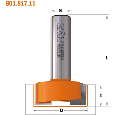 Cmt Orange Tools - 801.190.11B FRESA PER MORTASARE HW S=6.35 D=19X19X54 C/CUSC.